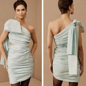 NWT! Helen O'Connor Anthropologie Mint Green Light Blue Crest Dress Siz…